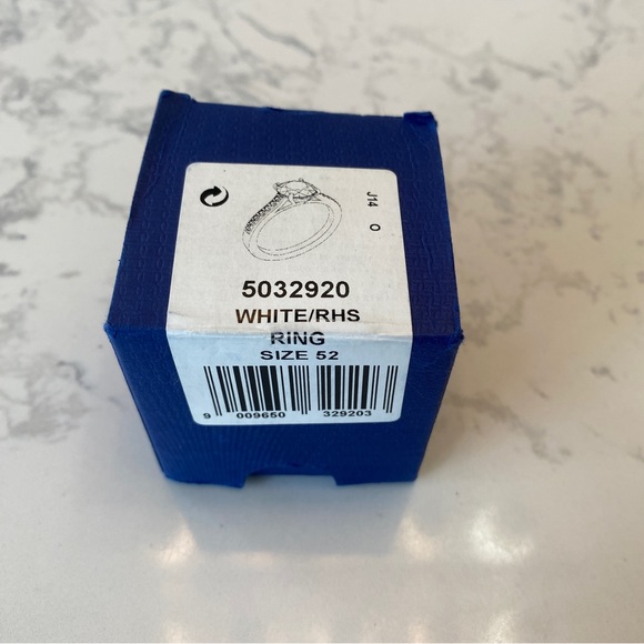 Swarovski’s Attract Ring, size 52. Round cut, Pavé, White, Rhodium plated. NIB - Picture 11 of 14